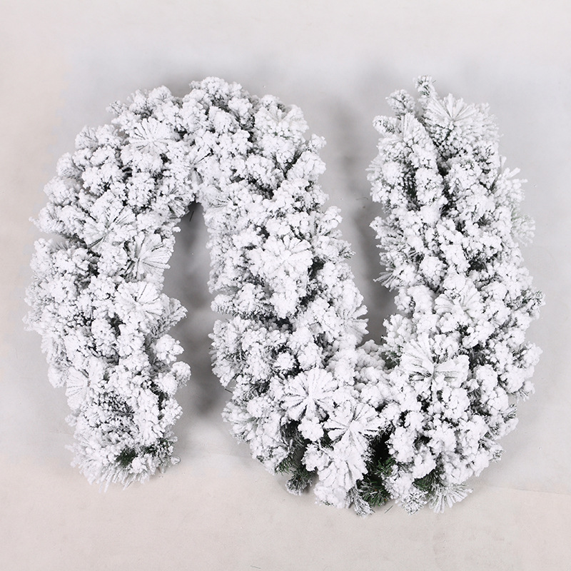 Factory Direct Sales Christmas Tree Outdoor Decoration with Simulation Rattan 240cmpvc Snow Flocking Encryption Rattan Factory Direct Sales Christmas Tree Outdoor Decoration with Simulation Rattan 240cmpvc Snow Flocking Encryption Rattan