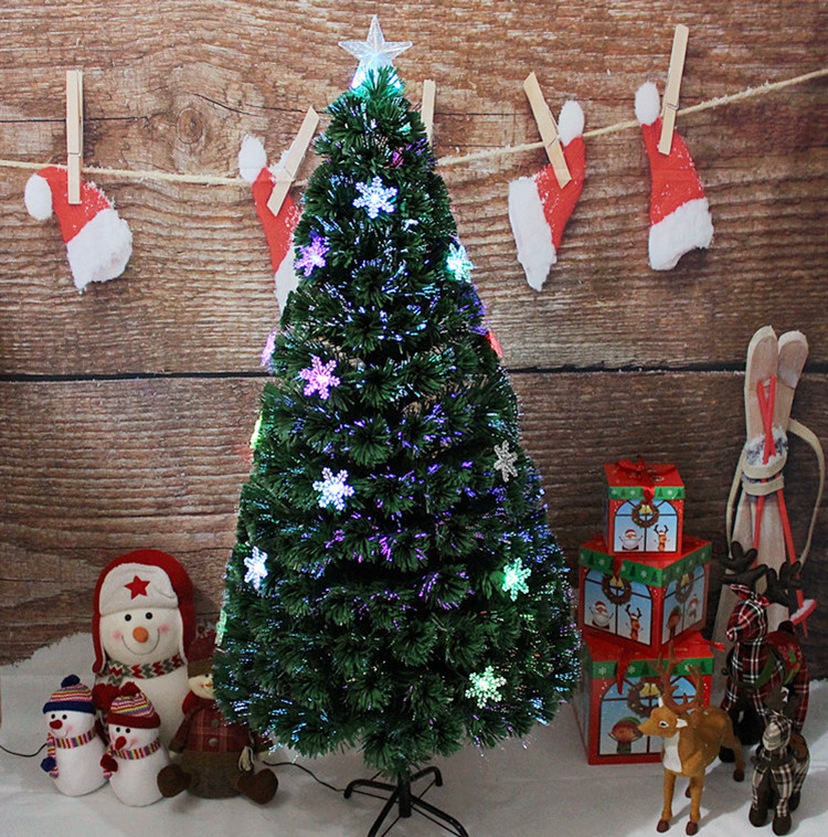 Christmas Decoration Colorful LightEmitting Snowflake Optical Ornament Christmas Tree Shopping Mall Store Scene Dress up