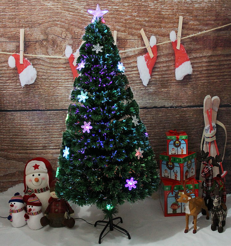 Christmas Decoration Colorful LightEmitting Snowflake Optical Ornament Christmas Tree Shopping Mall Store Scene Dress up
