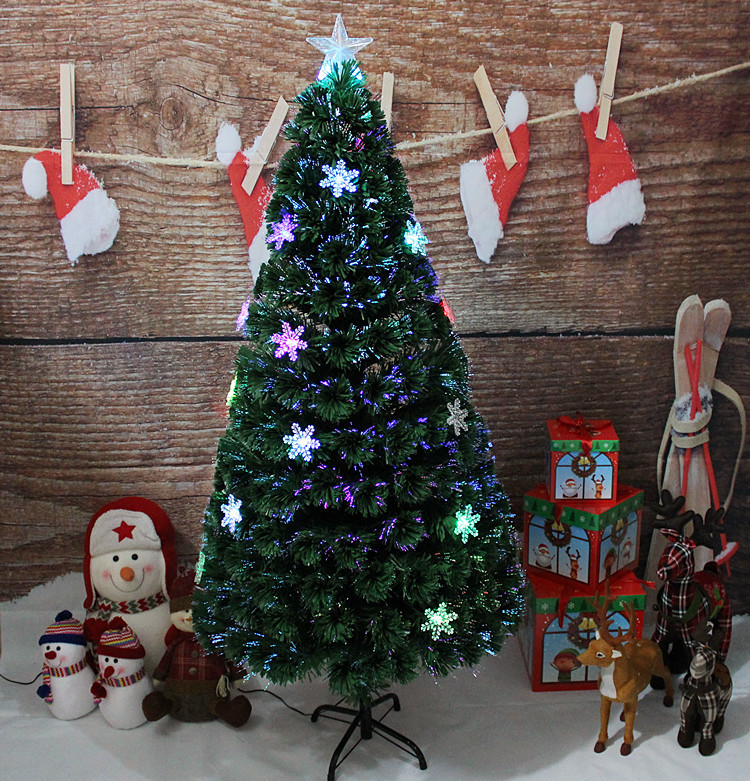 Christmas Decoration Colorful LightEmitting Snowflake Optical Ornament Christmas Tree Shopping Mall Store Scene Dress up
