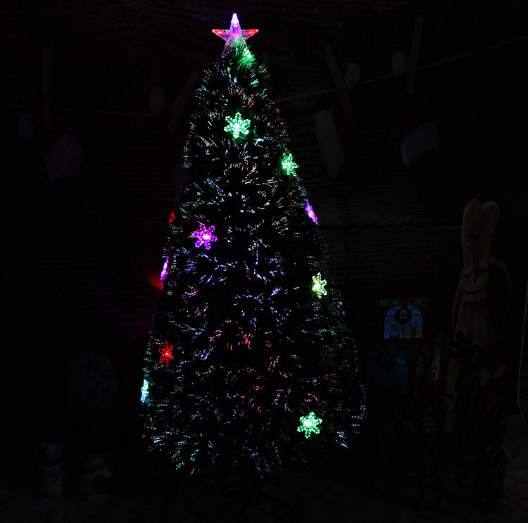 Christmas Decoration Colorful LightEmitting Snowflake Optical Ornament Christmas Tree Shopping Mall Store Scene Dress up