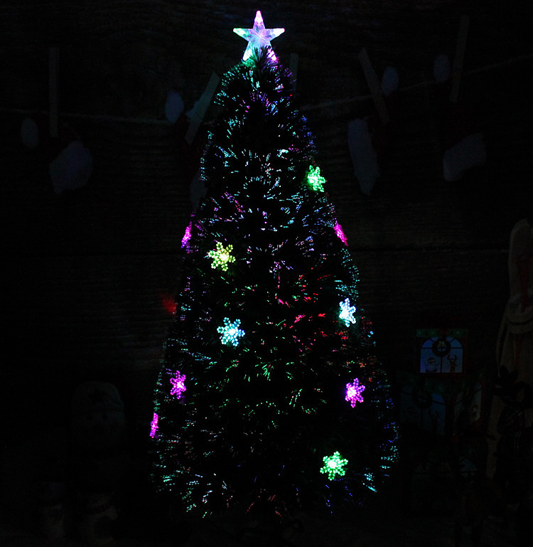 Christmas Decoration Colorful LightEmitting Snowflake Optical Ornament Christmas Tree Shopping Mall Store Scene Dress up