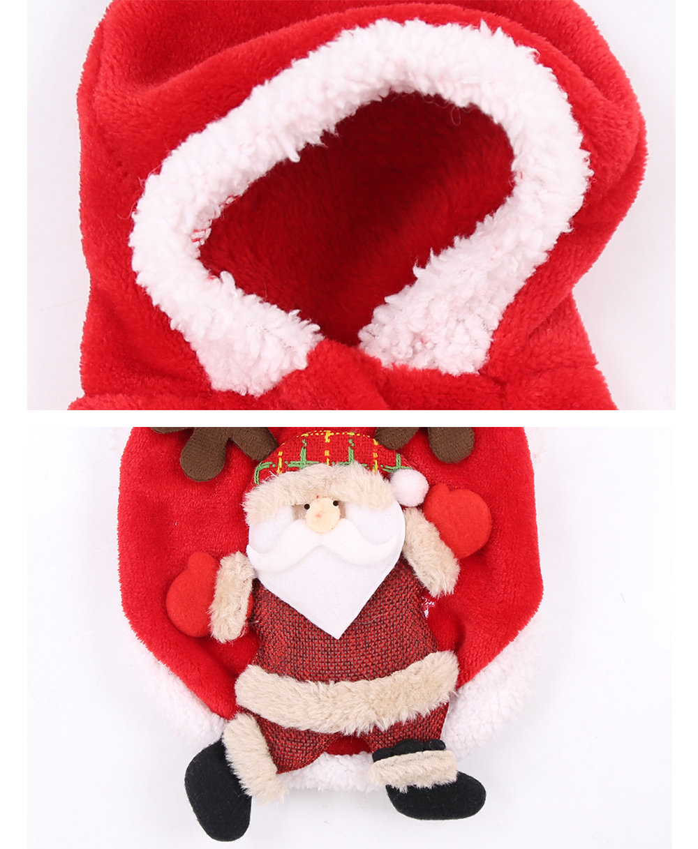 Pet Clothes Autumn and Winter Flannel Warm Festive Dress Foreign Trade Dog Clothes Cat Elk Christmas Clothes New Year Pet Clothes Autumn and Winter Flannel Warm Festive Dress Foreign Trade Dog Clothes Cat Elk Christmas Clothes New Year