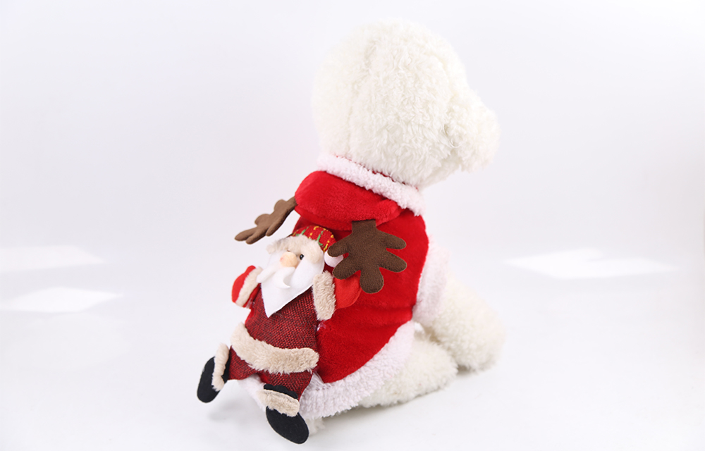 Pet Clothes Autumn and Winter Flannel Warm Festive Dress Foreign Trade Dog Clothes Cat Elk Christmas Clothes New Year Pet Clothes Autumn and Winter Flannel Warm Festive Dress Foreign Trade Dog Clothes Cat Elk Christmas Clothes New Year