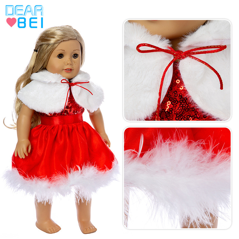 Amazon Christmas Series Doll Clothes American Girl Doll Dress 18-Inch Xiafu Doll Clothes Clothes Accessories