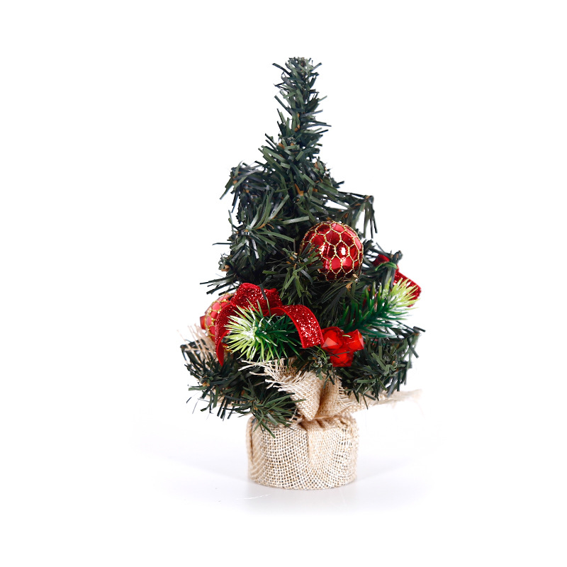Mini Small Desktop Christmas Tree 20cm Holiday Family Dress up Atmosphere Decoration Christmas Decoration Gift