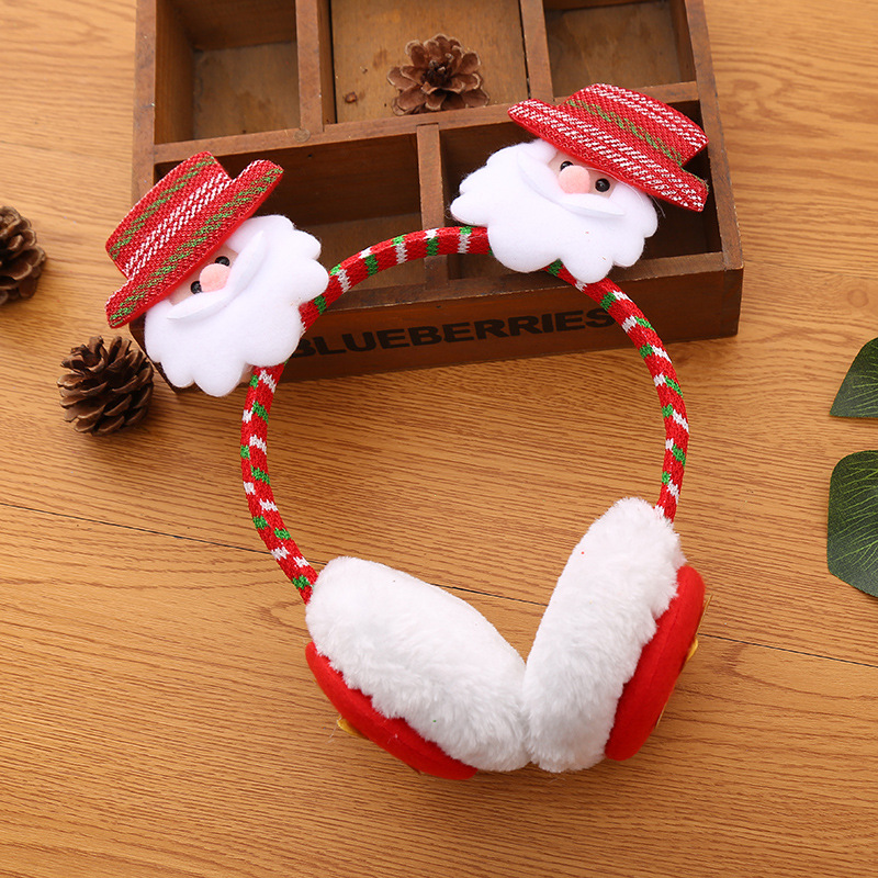 Christmas New Cartoon Earmuffs Adult Children Dress up High-End Barrettes Headband Gift Head Buckle