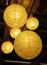Bouquets of paper flowers paper fan wedding background Christmas decorative lanterns for Halloween supplies