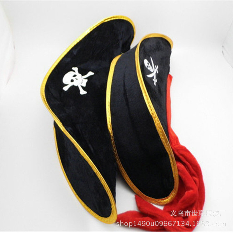 Halloween Supplies Masquerade Show Props Ball Pirate Hat Red Banderole Pirate Hat Captain Hat Halloween Supplies Masquerade Show Props Ball Pirate Hat Red Banderole Pirate Hat Captain Hat