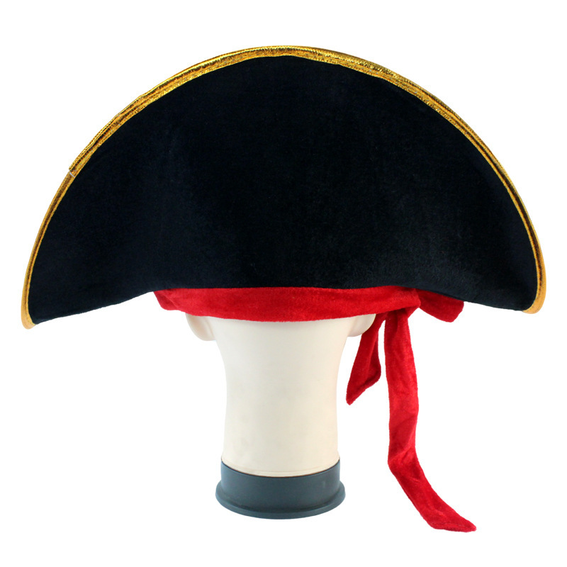 Halloween Supplies Masquerade Show Props Ball Pirate Hat Red Banderole Pirate Hat Captain Hat Halloween Supplies Masquerade Show Props Ball Pirate Hat Red Banderole Pirate Hat Captain Hat
