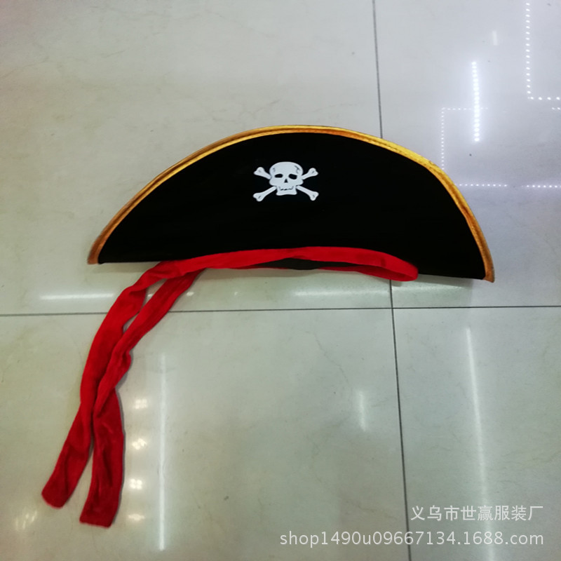 Halloween Supplies Masquerade Show Props Ball Pirate Hat Red Banderole Pirate Hat Captain Hat Halloween Supplies Masquerade Show Props Ball Pirate Hat Red Banderole Pirate Hat Captain Hat