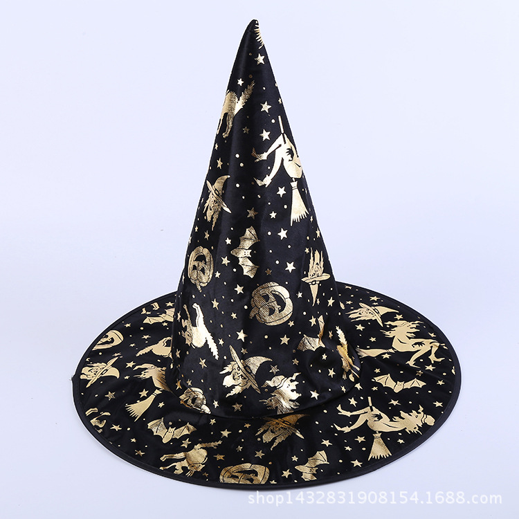 Costume party Halloween supplies bar props a number of witch hat ornate painted wizard hat magic hat direct sale Costume party Halloween supplies bar props a number of witch hat ornate painted wizard hat magic hat direct sale