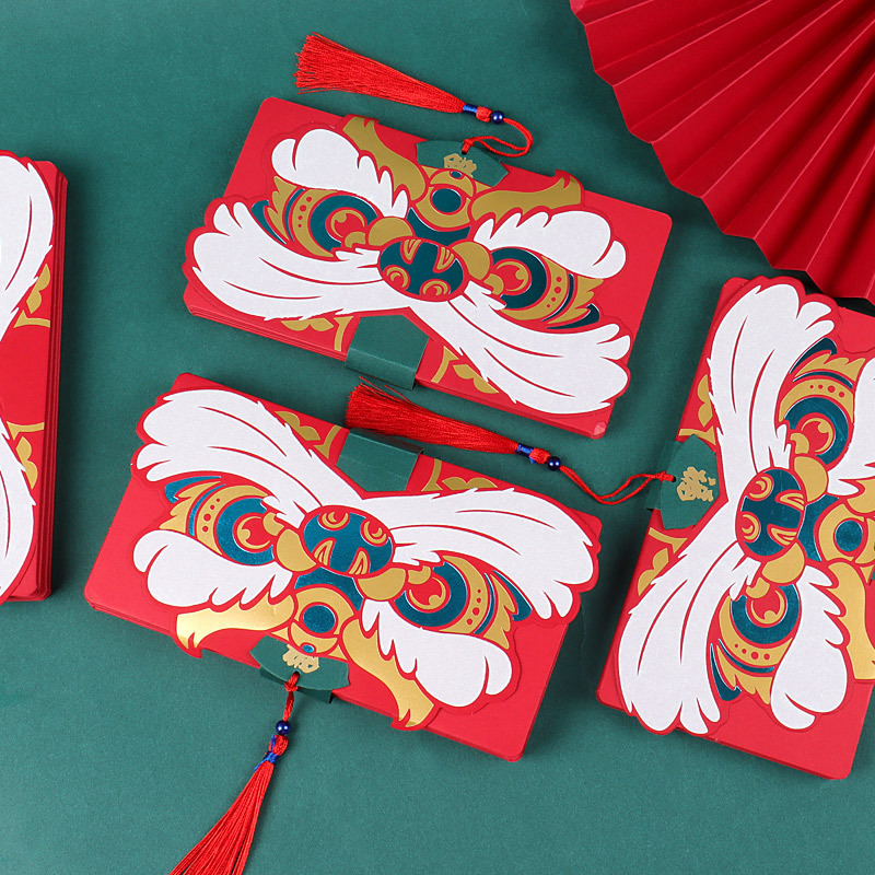 2022 Year of the Tiger Folding Red Envelope Personalized Creative plus-Sized TikTok Spring Festival Confession Birthday Wholesale
