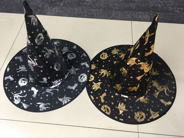 Double gold and silver hat costume party supplies Halloween supplies a variety of wizard hats witch hats Double gold and silver hat costume party supplies Halloween supplies a variety of wizard hats witch hats