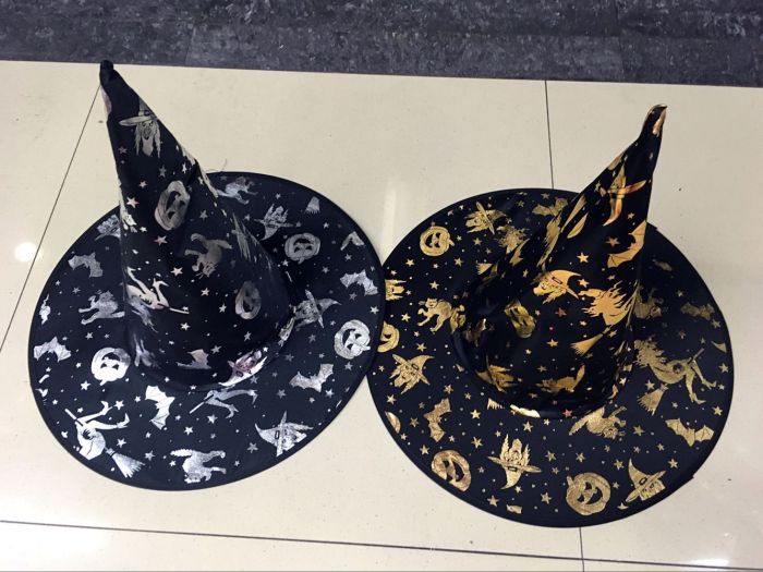 Double gold and silver hat costume party supplies Halloween supplies a variety of wizard hats witch hats Double gold and silver hat costume party supplies Halloween supplies a variety of wizard hats witch hats