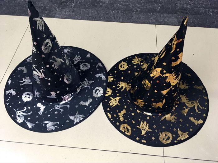 Double gold and silver hat costume party supplies Halloween supplies a variety of wizard hats witch hats Double gold and silver hat costume party supplies Halloween supplies a variety of wizard hats witch hats