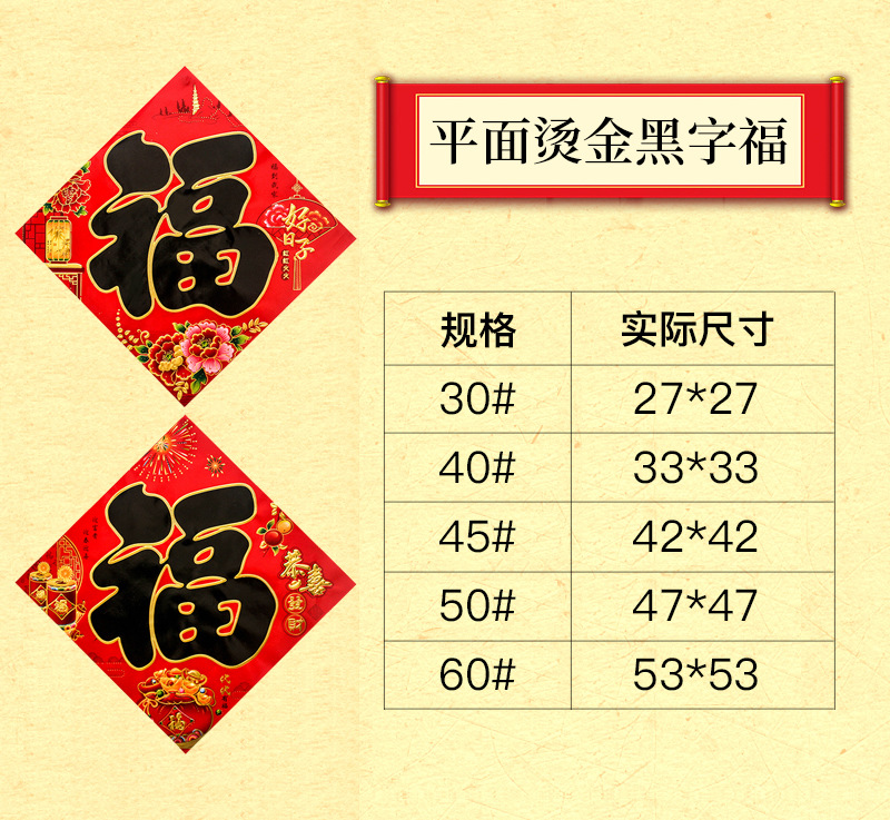 New HighEnd Flocking ThreeDimensional Fu Character Door Sticker Spring Festival Zodiac Fortune Sticker New Year Pictures