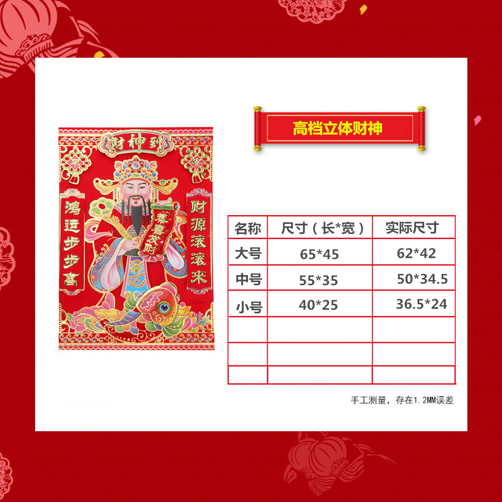 New HighEnd Flocking ThreeDimensional Fu Character Door Sticker Spring Festival Zodiac Fortune Sticker New Year Pictures