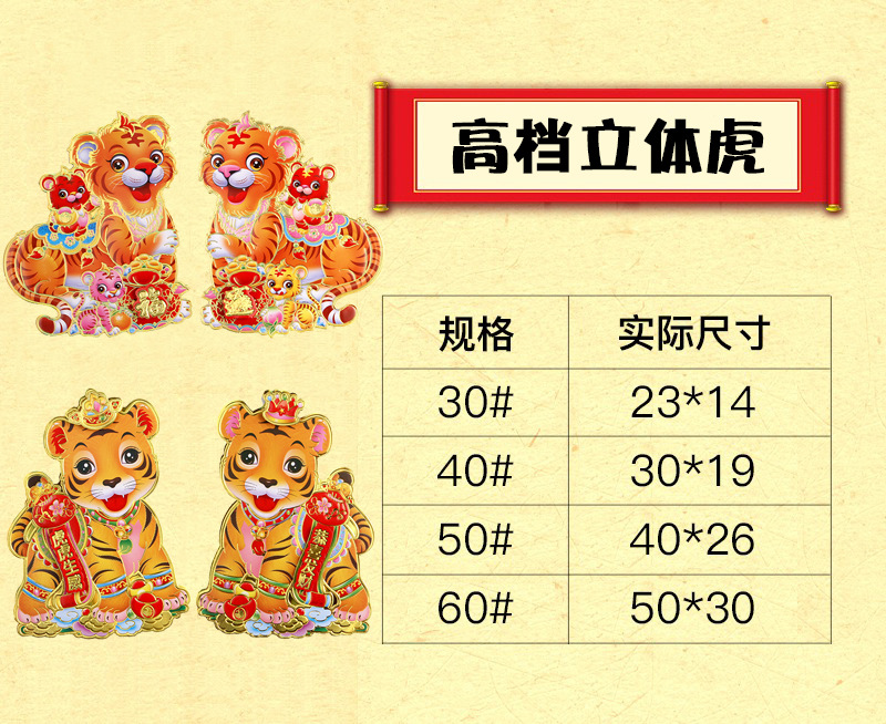 New HighEnd Flocking ThreeDimensional Fu Character Door Sticker Spring Festival Zodiac Fortune Sticker New Year Pictures