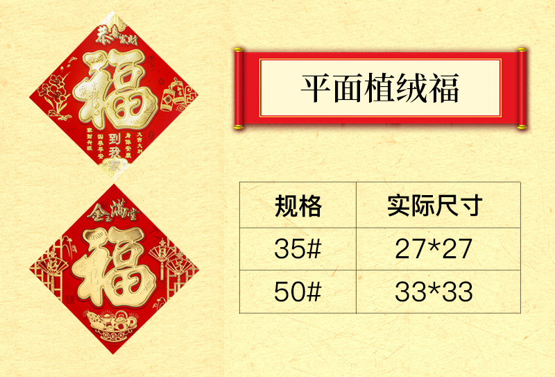 New HighEnd Flocking ThreeDimensional Fu Character Door Sticker Spring Festival Zodiac Fortune Sticker New Year Pictures