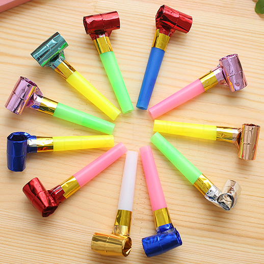 Blowing Dragon Whistle 6cm Children's Party Horn Trumpet Toy Dot Children's Day Party Paper Children's Stall Supply