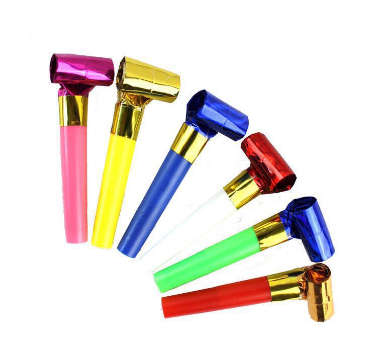 Blowing Dragon Whistle 6cm Children's Party Horn Trumpet Toy Dot Children's Day Party Paper Children's Stall Supply