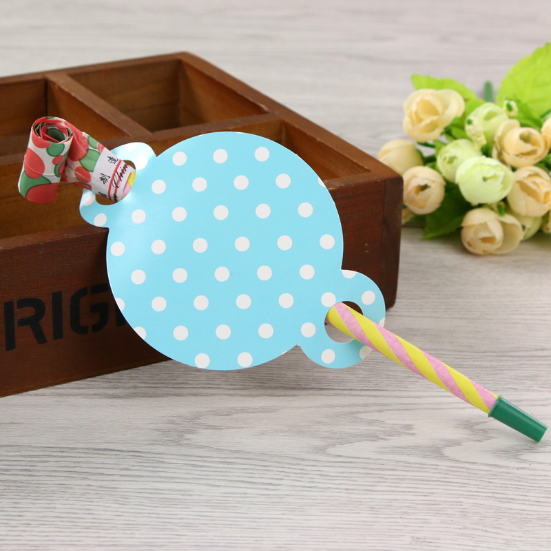 Paper toy trumpet whistle blowing dragon with mouth cover birthday party children&#039;s birthday party props.