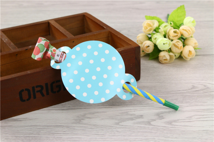 Paper toy trumpet whistle blowing dragon with mouth cover birthday party children's birthday party props.