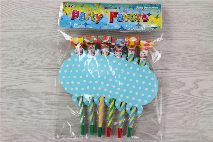 Paper toy trumpet whistle blowing dragon with mouth cover birthday party children's birthday party props.