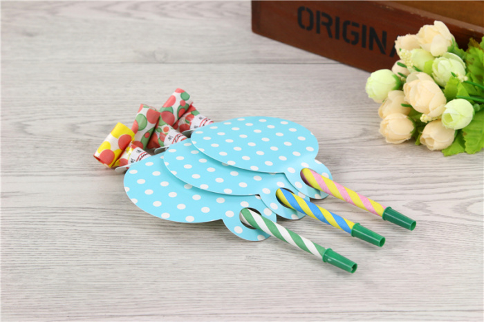 Paper toy trumpet whistle blowing dragon with mouth cover birthday party children's birthday party props.