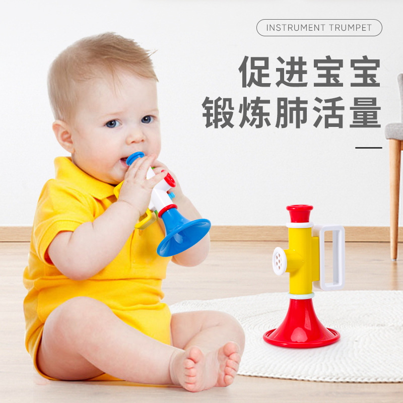 Tiktok&#039;s Same Children&#039;s Small Horn Toy Whistle Whistle Baby&#039;s Funny Harmonica Playing Musical Instrument trumpet toy