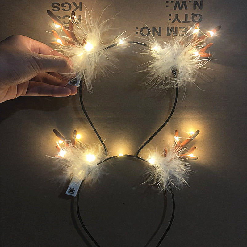Christmas Headwear Antlers Concert Glowing Headdress Night Market Hot Sale Antlers Headband Wholesale Luminous Antlers Christmas Headwear Antlers Concert Glowing Headdress Night Market Hot Sale Antlers Headband Wholesale Luminous Antlers