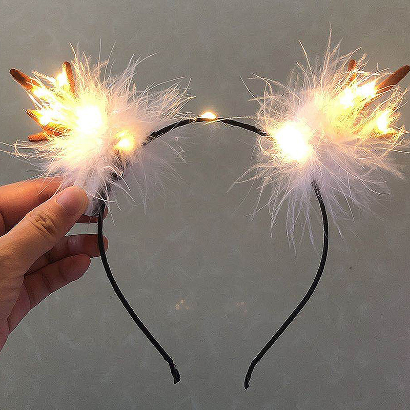 Christmas Headwear Antlers Concert Glowing Headdress Night Market Hot Sale Antlers Headband Wholesale Luminous Antlers Christmas Headwear Antlers Concert Glowing Headdress Night Market Hot Sale Antlers Headband Wholesale Luminous Antlers