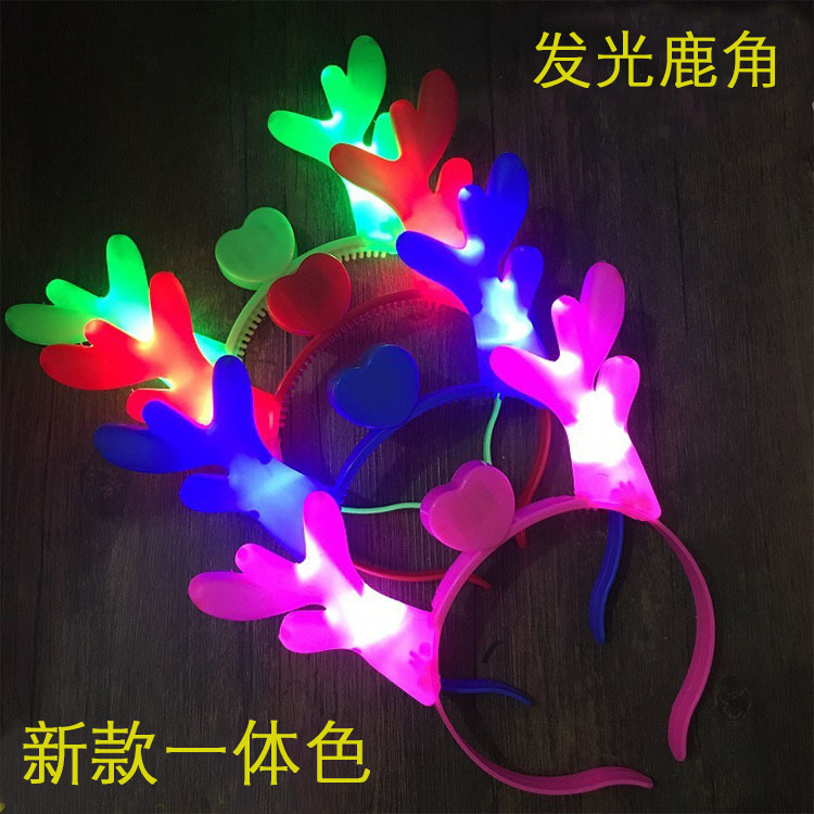Luminous Antlers Flash Christmas Antlers Dragon Horn Luminous Toy Night Market Stall Hot Sale Antlers Headband