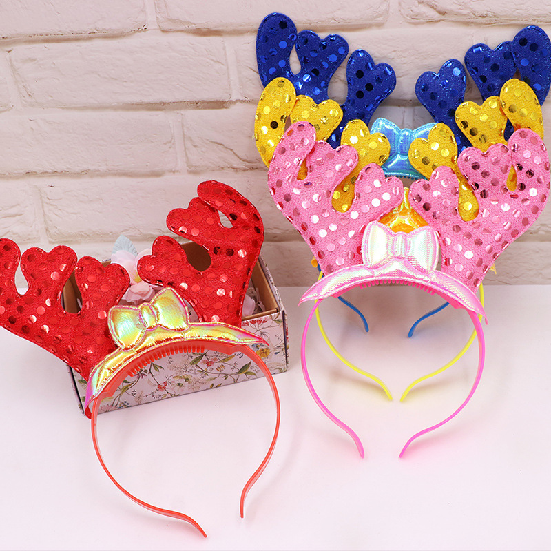  Antlers Factory Direct Sales Concert Cheering Props Luminous Headband Headdress Wholesale Stall Toys Luminous Antlers