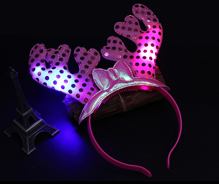 Antlers Factory Direct Sales Concert Cheering Props Luminous Headband Headdress Wholesale Stall Toys Luminous Antlers Antlers Factory Direct Sales Concert Cheering Props Luminous Headband Headdress Wholesale Stall Toys Luminous Antlers