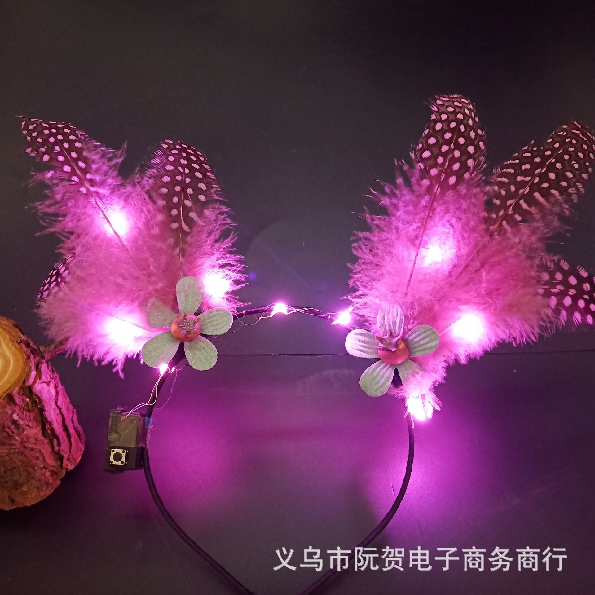 Luminous Antlers Headband Cross-Border New Arrival Christmas Headband Elk Berry Cat Ears Headdress Factory Wholesale