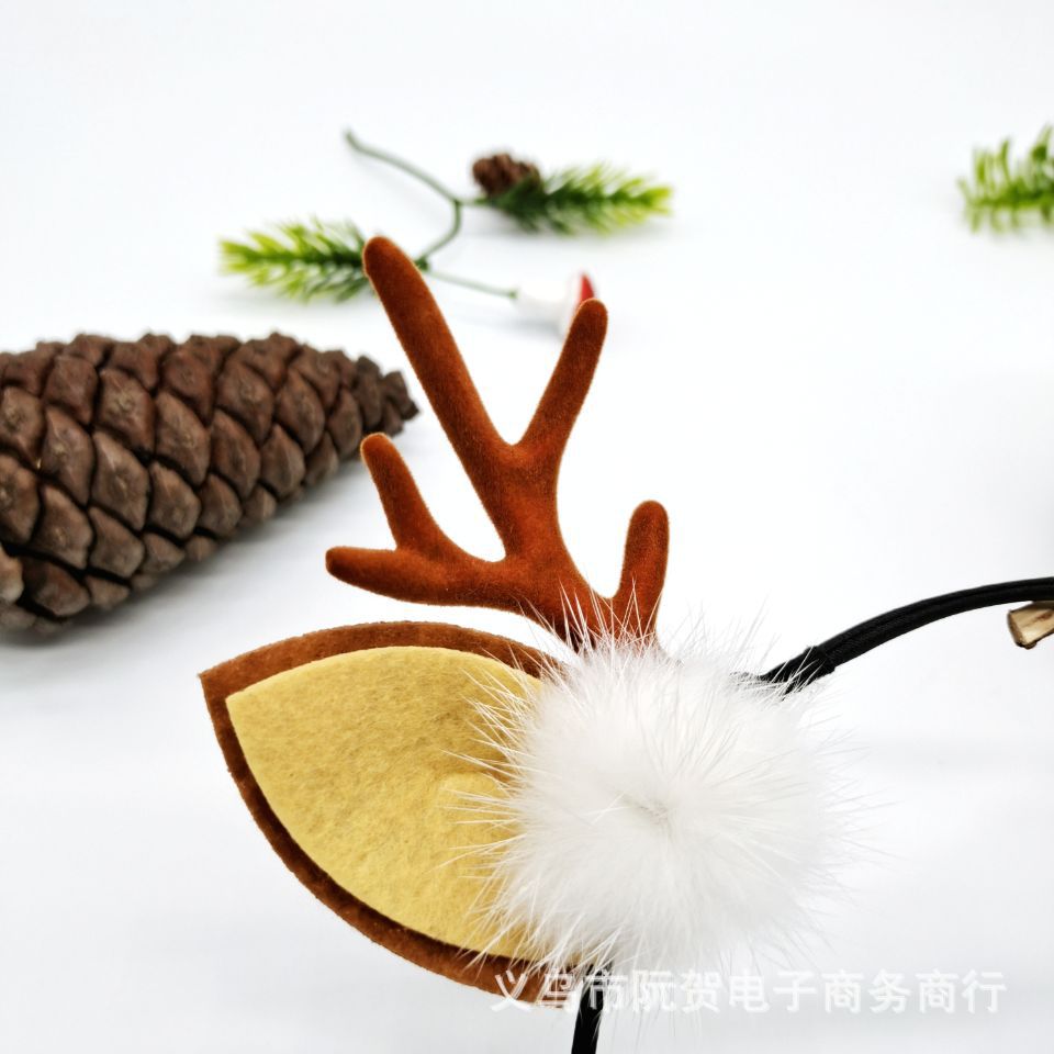 Luminous Antlers Headband Cross-Border New Arrival Christmas Headband Elk Berry Cat Ears Headdress Factory Wholesale