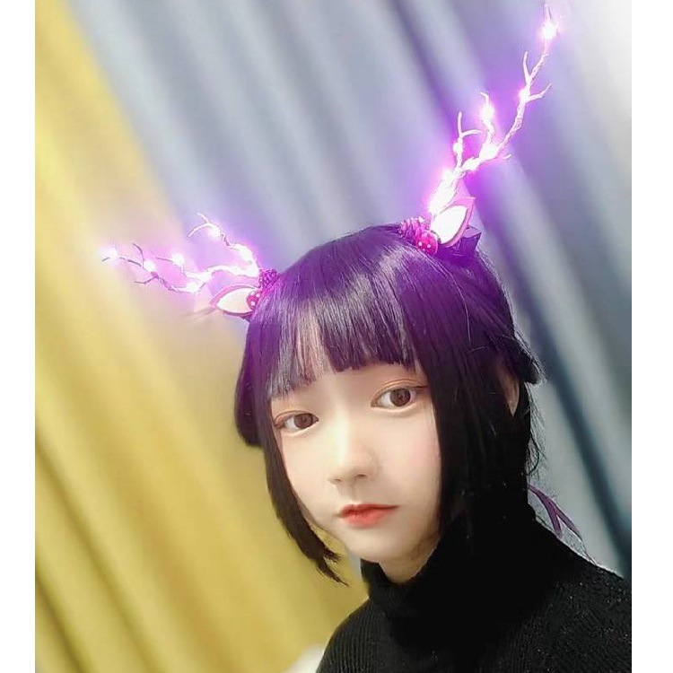 Christmas Barrettes Antlers Luminous Toys Simulation Branch Christmas Party Supplies Wholesale