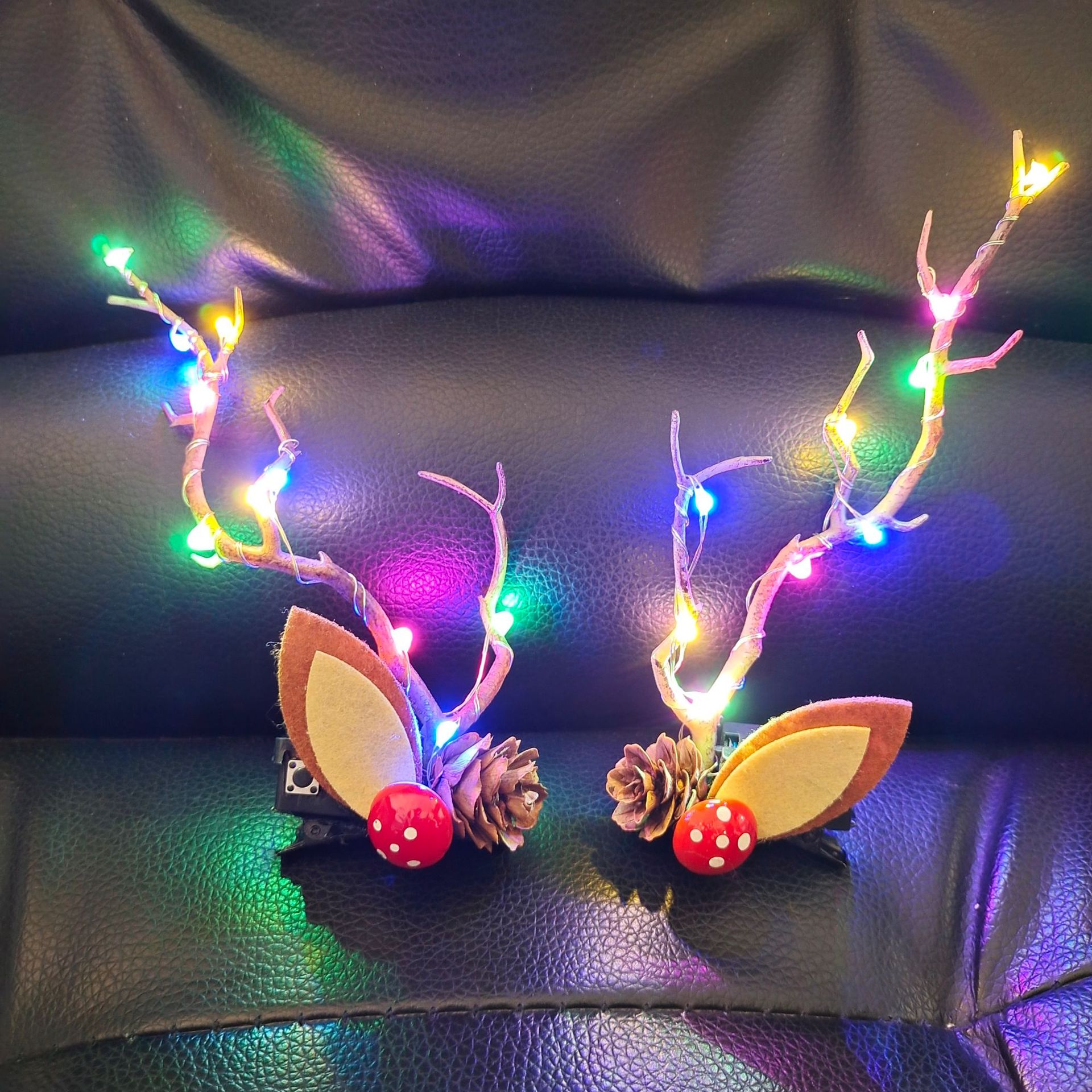 Christmas Barrettes Antlers Luminous Toys Simulation Branch Christmas Party Supplies Wholesale
