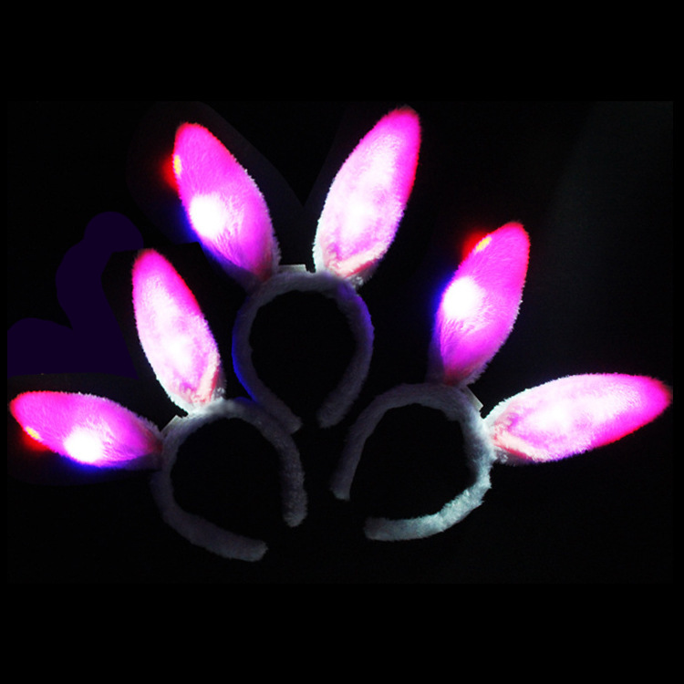 Children&#039;s Stall Halloween Large Plastic Flash LED Luminous Headband Luminous Horn Light Luminous Horn Antlers