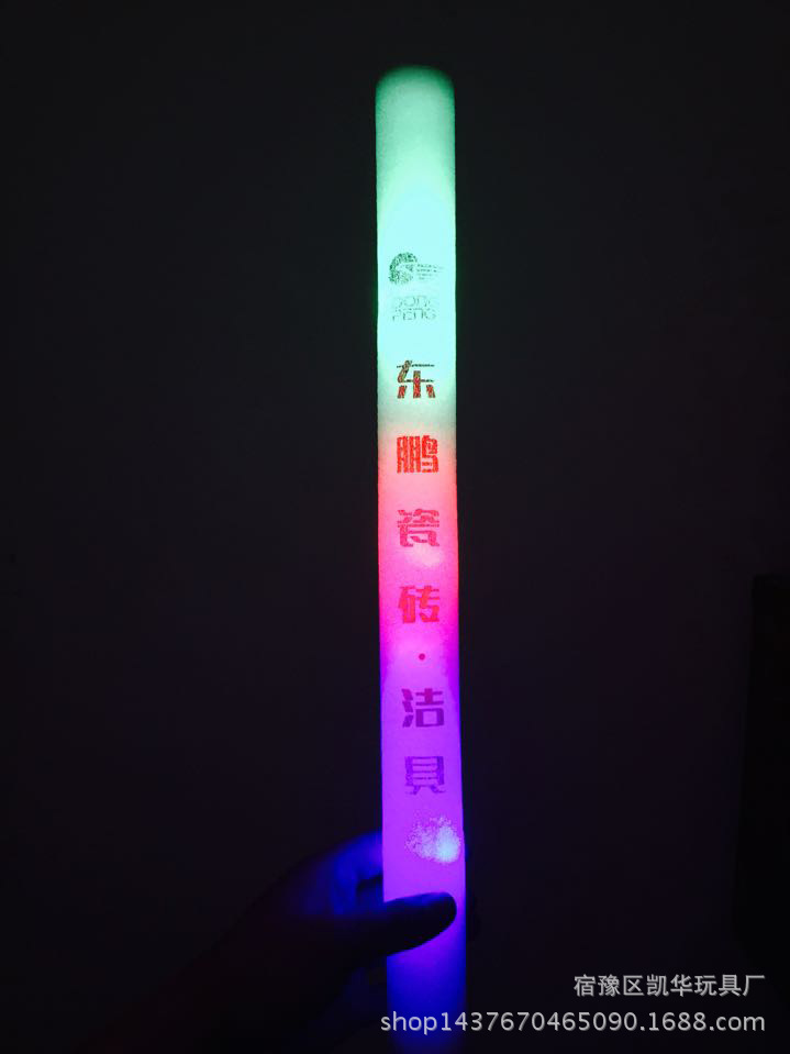 Factory Wholesale Colorful Sponge Glow Stick Foam Rod Concert Custom Large Light Stick Glow Stick Logo