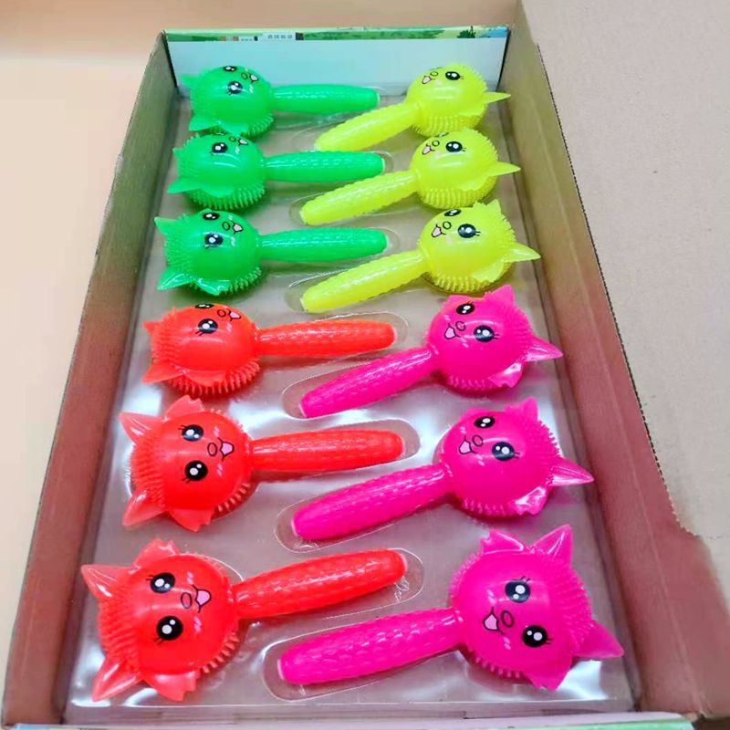 Squeeze and Sound Glow Stick Squeezing Toy Children&#039;s Luminous Toys Handle Night Market Stall Toys 2 Yuan Toy Wholesale