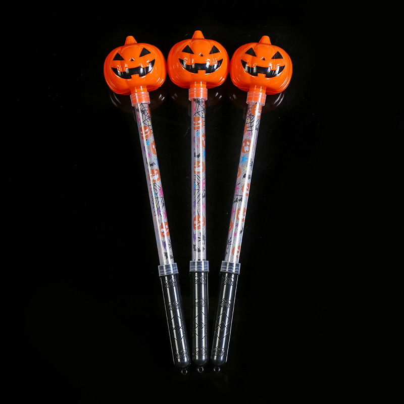 2021 Popular Party Ghost Head Glow Stick Ghost Festival Light-Emitting Pumpkin Light Stick Plastic Toy Creative Wholesale