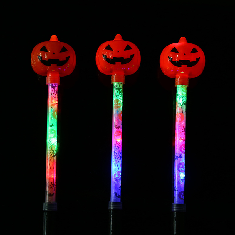 2021 Popular Party Ghost Head Glow Stick Ghost Festival Light-Emitting Pumpkin Light Stick Plastic Toy Creative Wholesale