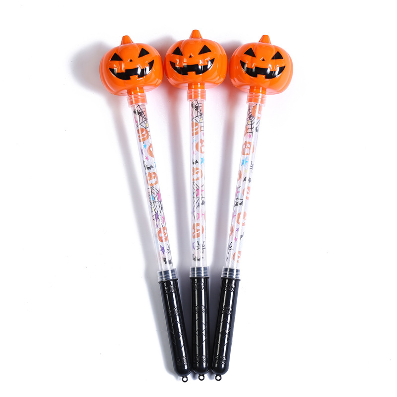 2021 Popular Party Ghost Head Glow Stick Ghost Festival Light-Emitting Pumpkin Light Stick Plastic Toy Creative Wholesale