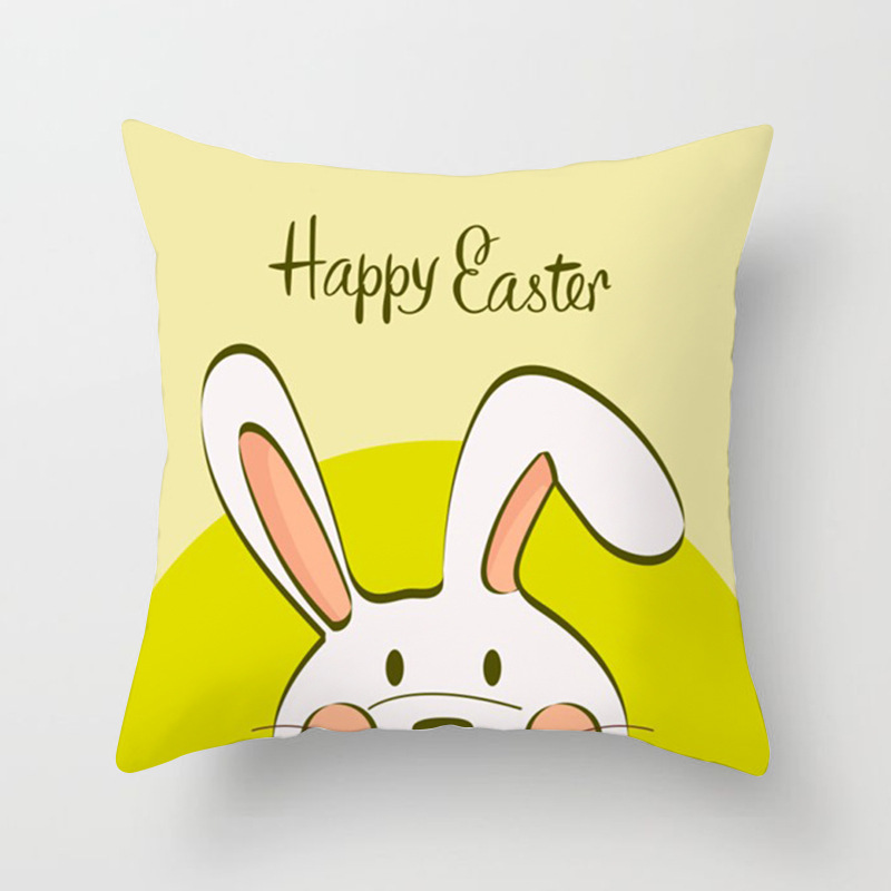2021 New Easter Rabbit Pillow Home Festival Colorful Egg Cushion Bedroom Backrest Amazon Exclusive for Cross-Border