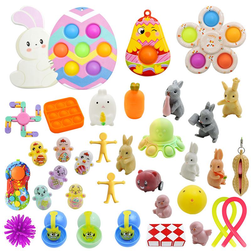 Decompression Toy Set Cross-Border DIY Rubik&#039;s Cube Dice Rat Killer Pioneer Puzzle Egg Rabbit Easter Egg Toy