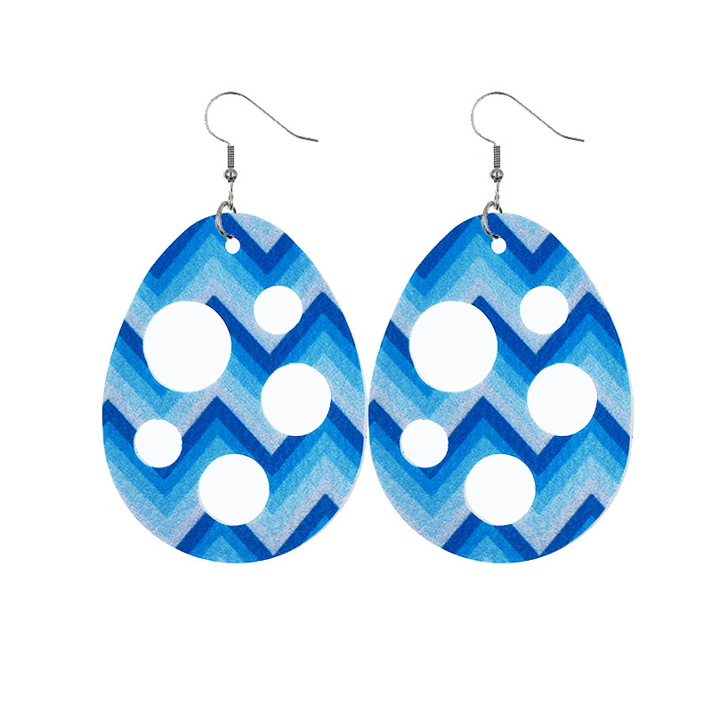 2022 New Easter Leather Earrings Europe and America Cross Border Cute Egg Rabbit Leather Earrings Earrings 2022 New Easter Leather Earrings Europe and America Cross Border Cute Egg Rabbit Leather Earrings Earrings