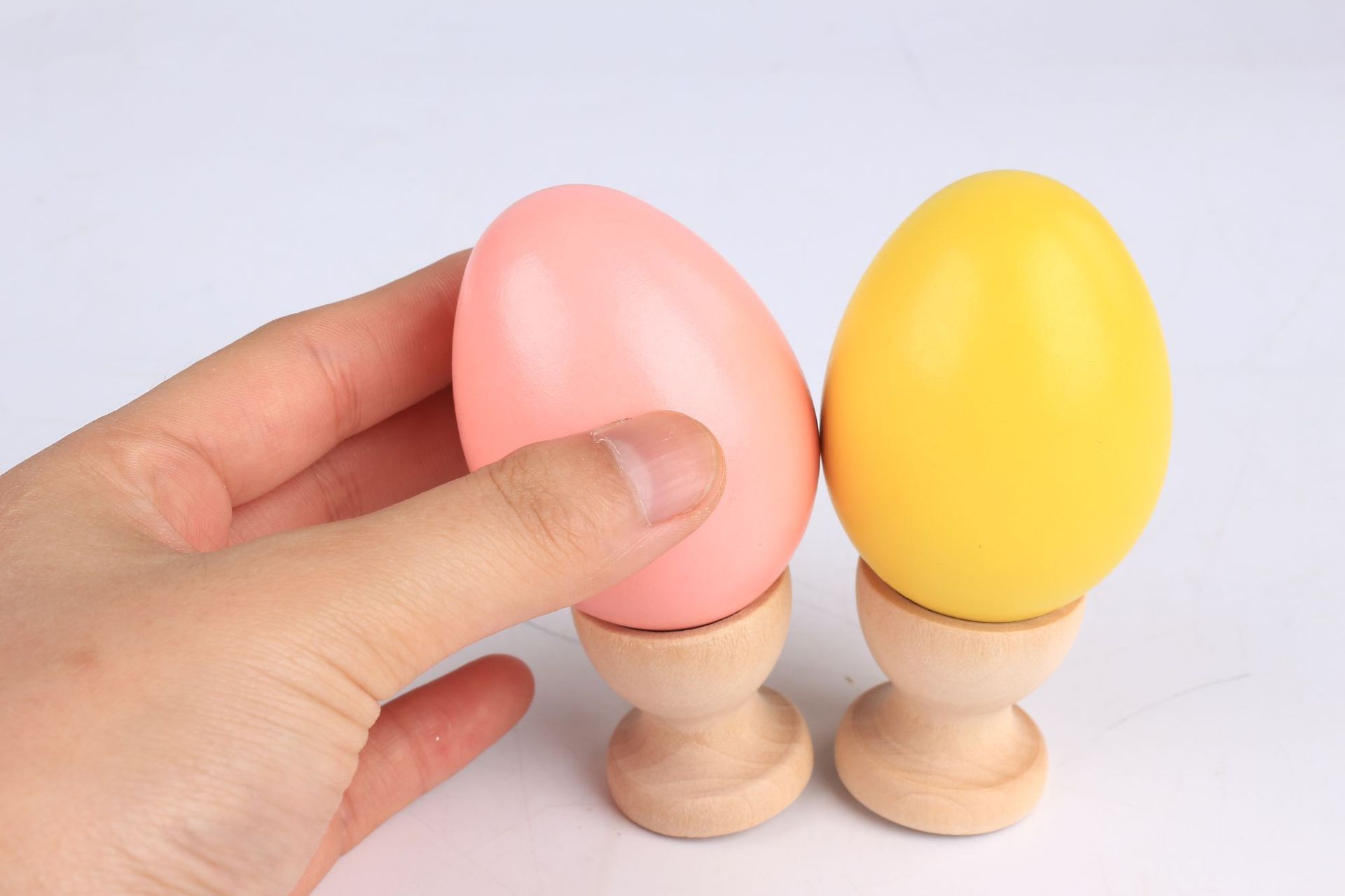 Factory Direct Sales Wooden Egg Bracket Wooden Simulation of Eggs Base Wine Glass Shape Easter Children's Toys Factory Direct Sales Wooden Egg Bracket Wooden Simulation of Eggs Base Wine Glass Shape Easter Children's Toys
